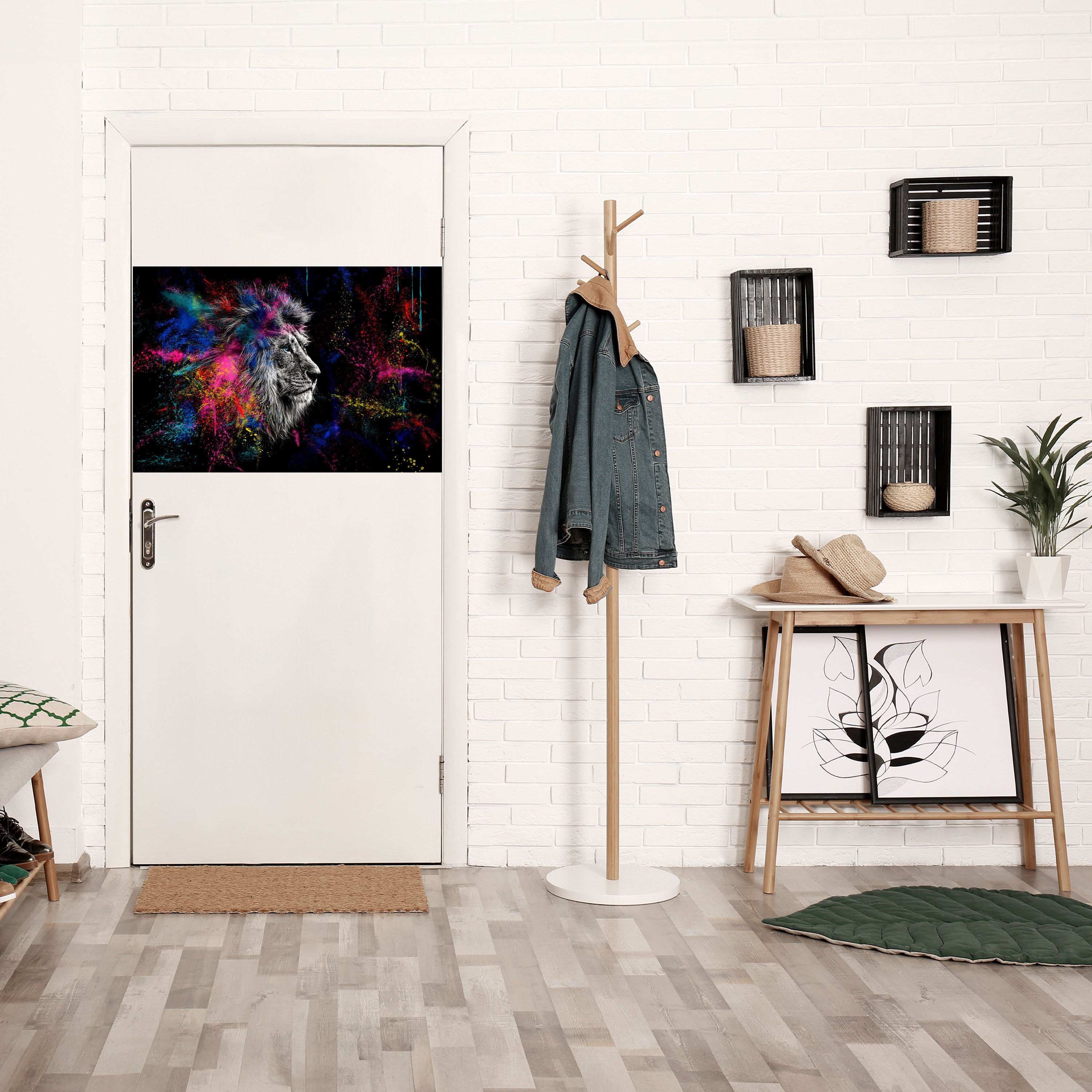 LION ARTISTRY Αφίσα με οριζόντια σχεδίαση και κολλητική ταινία