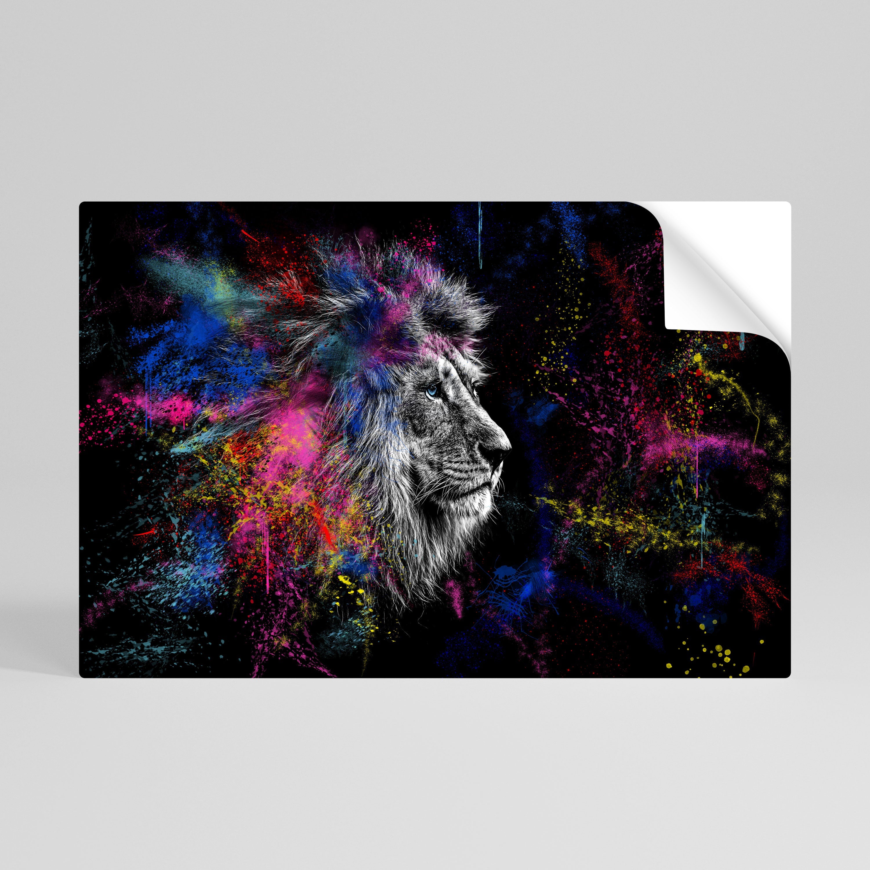 LION ARTISTRY Αφίσα με οριζόντια σχεδίαση και κολλητική ταινία
