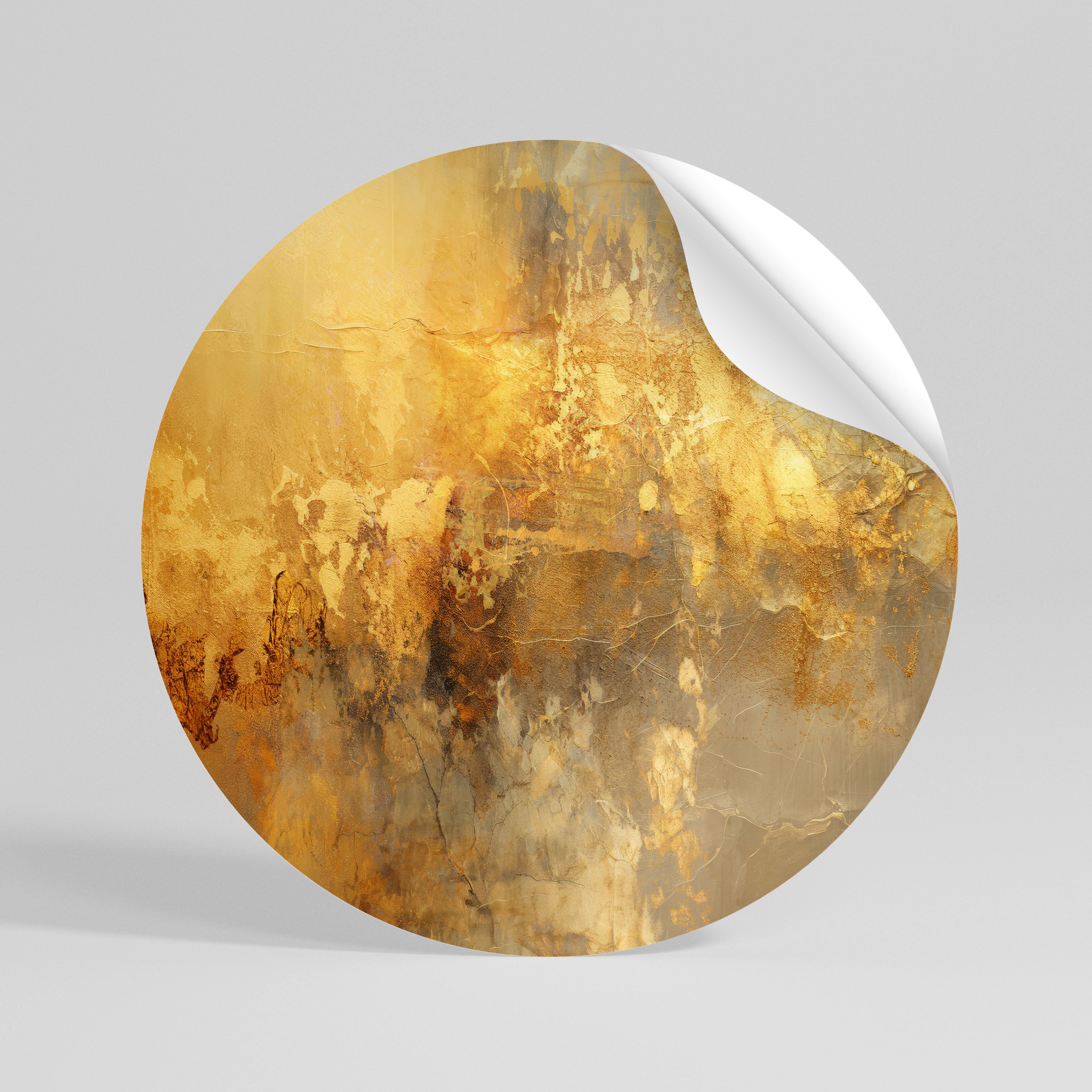 SEARING GLOW Peel and Stick Round Sticker