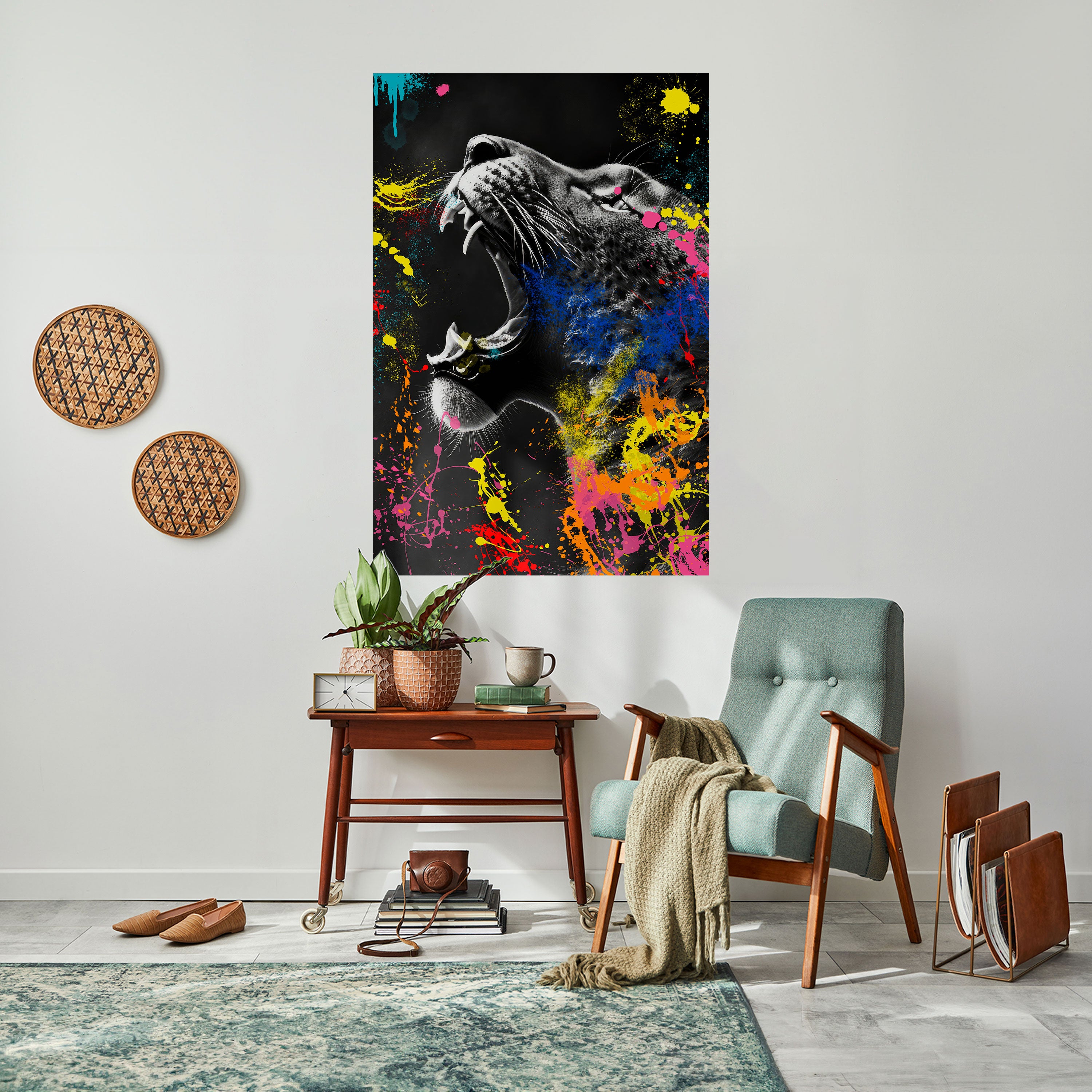 LEOPARD ARTISTRY Peel and Stick Vertical Poster