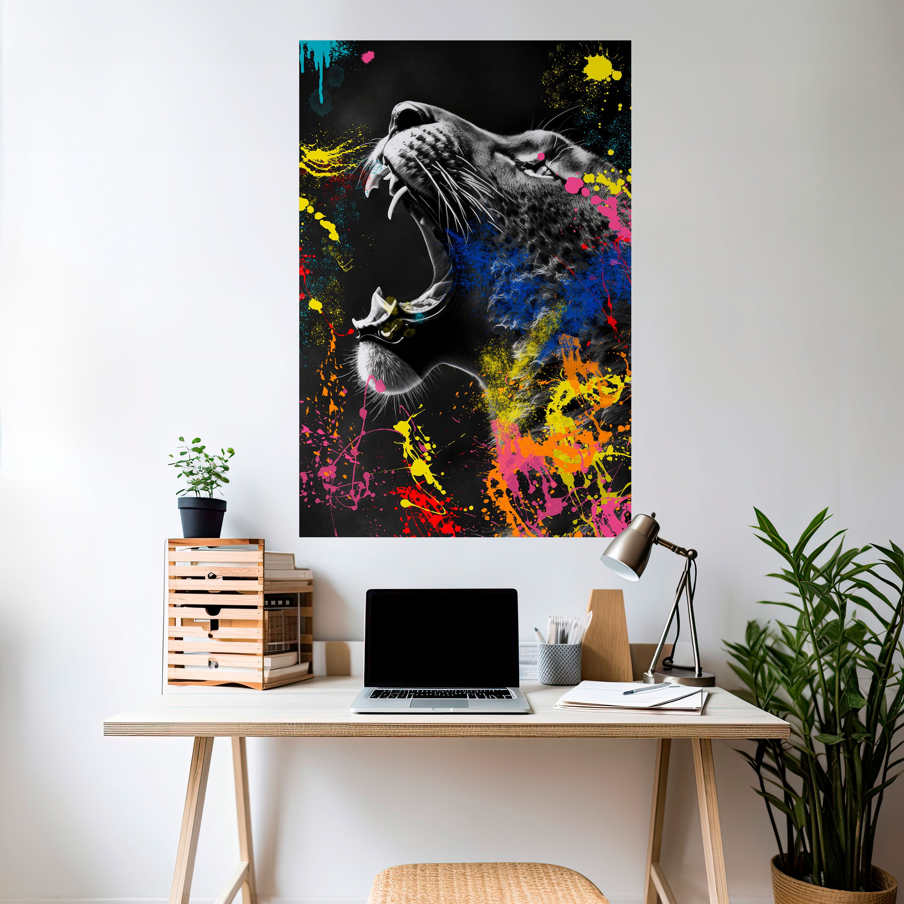 LEOPARD ARTISTRY Peel and Stick Vertical Poster