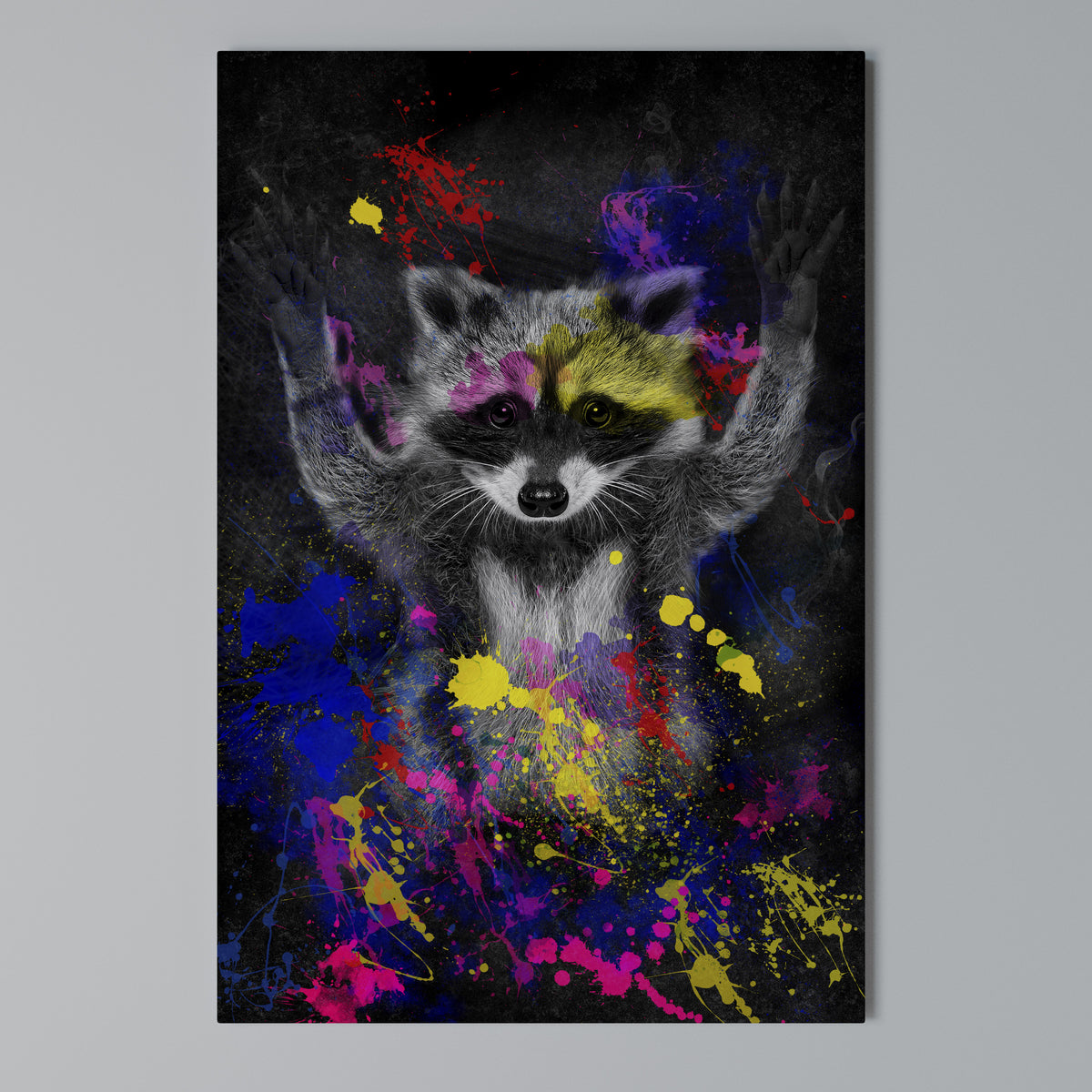 RACCOON ARTISTRY Κατακόρυφος Πίνακας σε Καμβά