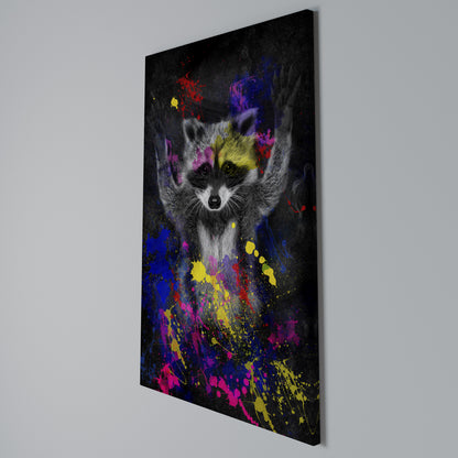 RACCOON ARTISTRY Κατακόρυφος Πίνακας σε Καμβά