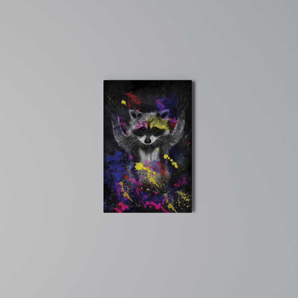 RACCOON ARTISTRY Κατακόρυφος Πίνακας σε Καμβά