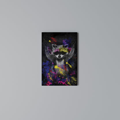 RACCOON ARTISTRY Κατακόρυφος Πίνακας σε Καμβά