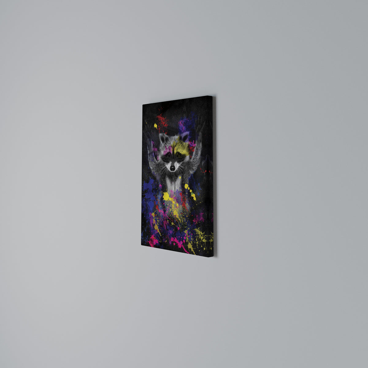 RACCOON ARTISTRY Κατακόρυφος Πίνακας σε Καμβά