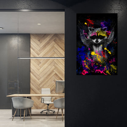 RACCOON ARTISTRY Κατακόρυφος Πίνακας σε Καμβά