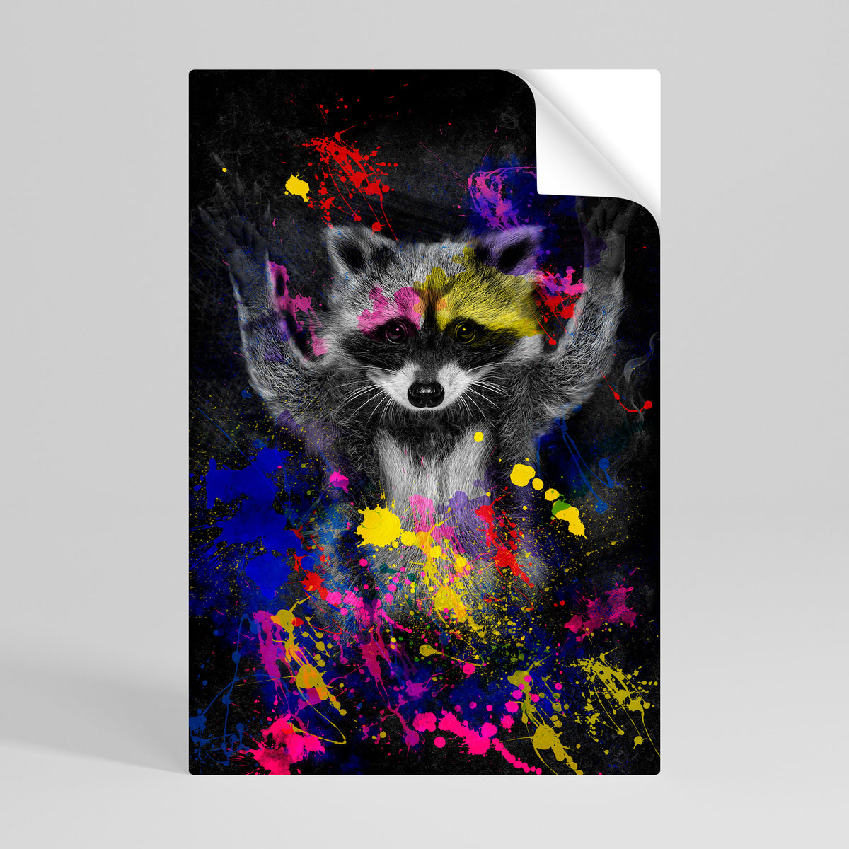RACCOON ARTISTRY Αυτοκόλλητη Αφίσα κάθετη