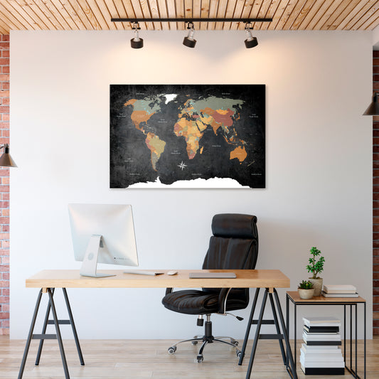NAVIGATING VIBRANT LANDS Horizontal Canvas Print