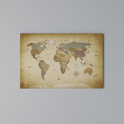 MYSTICAL MAP ODYSSEY Horizontal Canvas Print