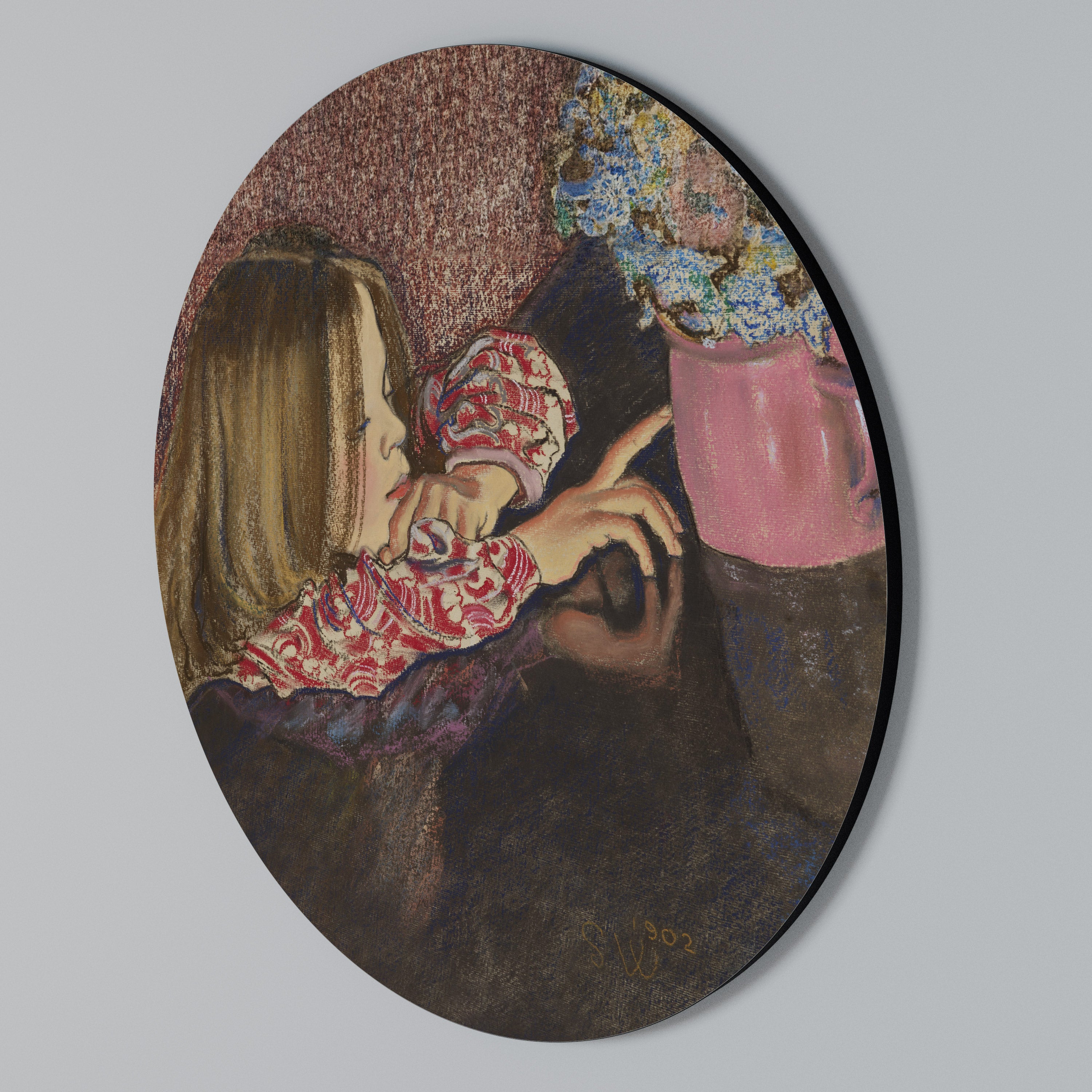 CHILDLIKE WONDER Στρογγυλός πίνακας ζωγραφικής