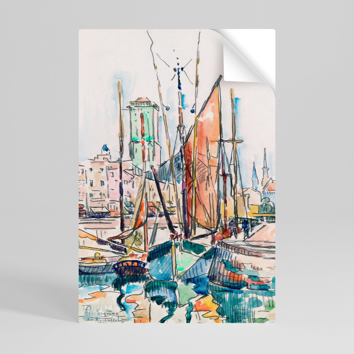 LA ROCHELLE Αυτοκόλλητη Αφίσα κάθετη