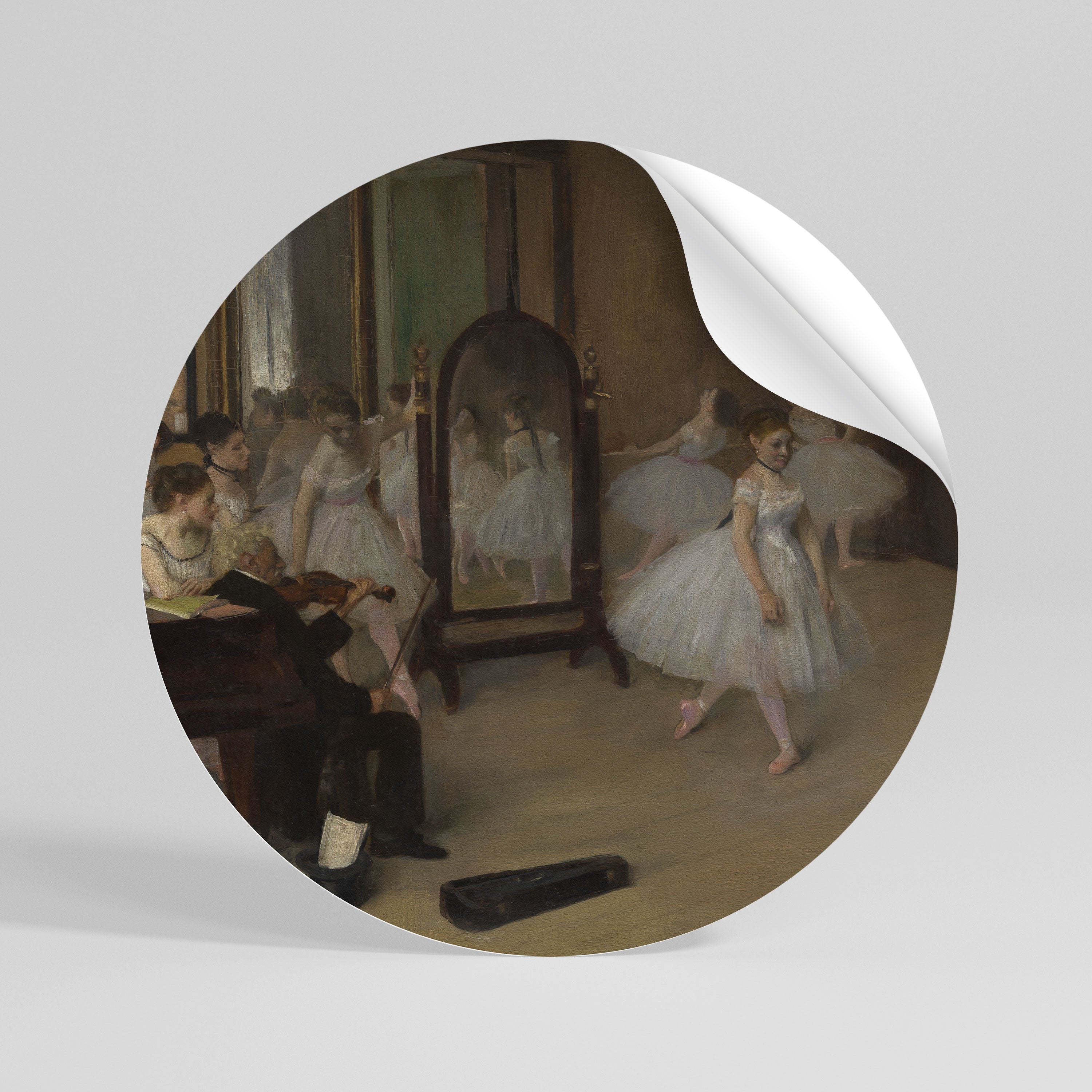 SPIRITS IN TUTUS Peel and Stick Round Sticker