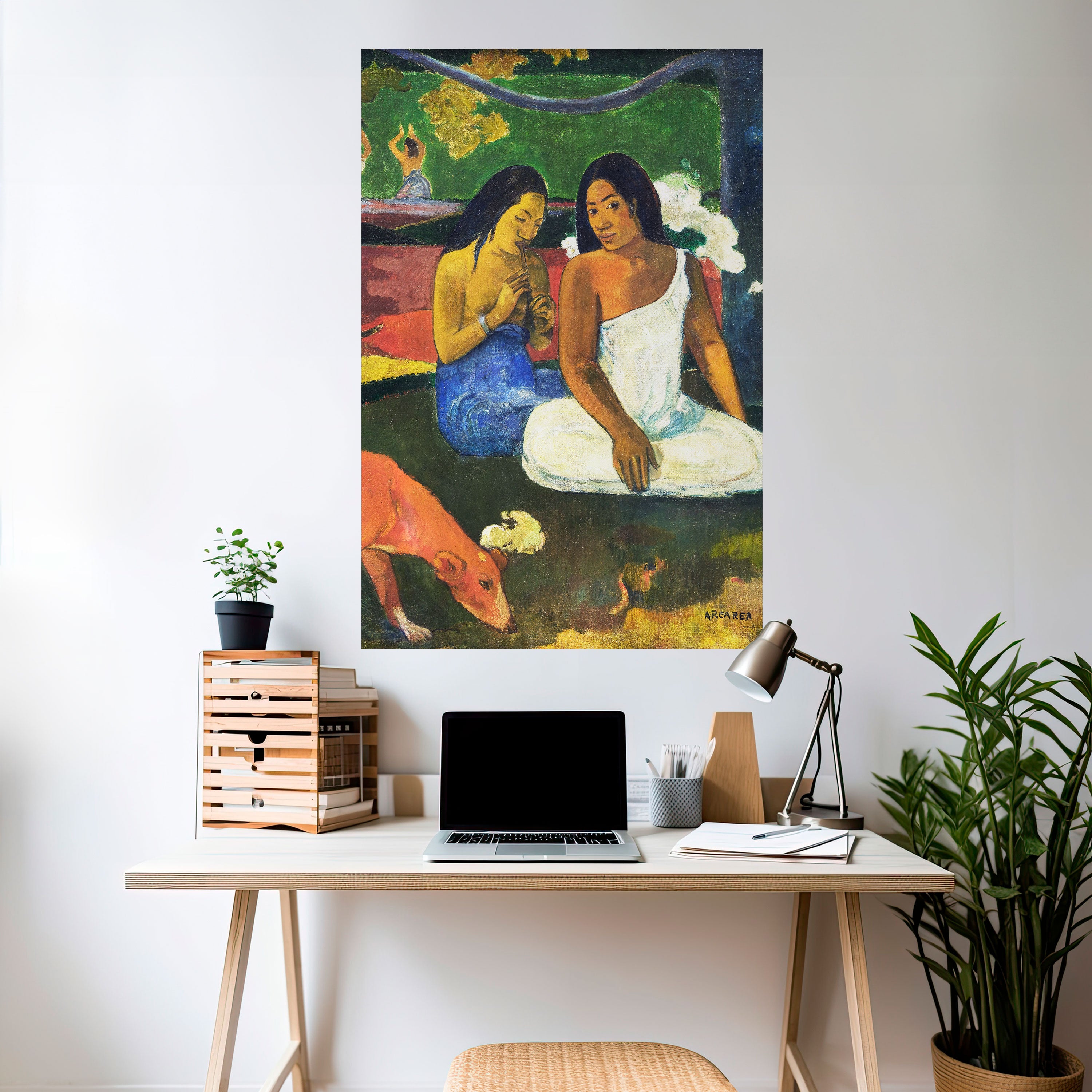 Αφίσα με κάθετη επιγραφή "AREA TO GAUGUIN"