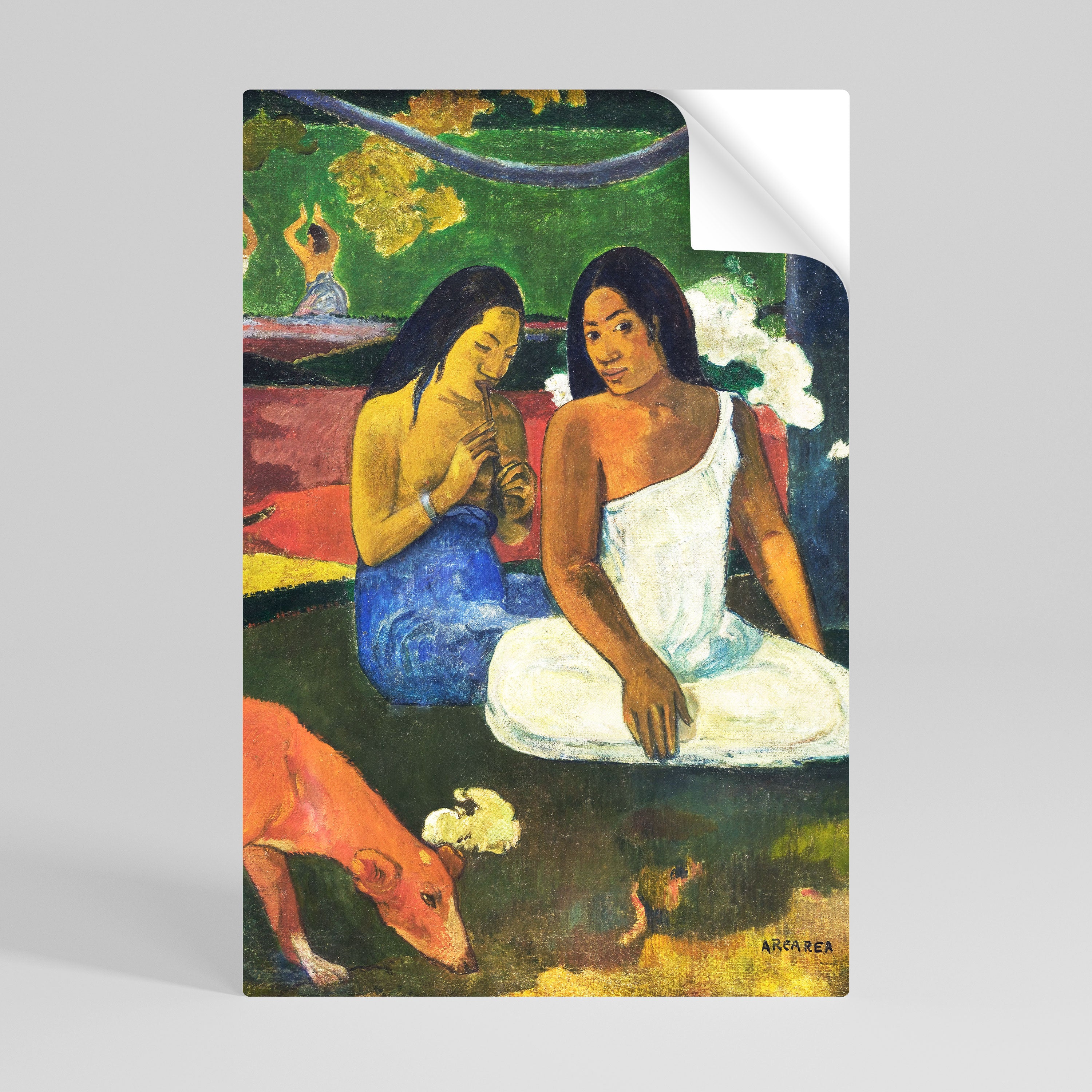 Αφίσα με κάθετη επιγραφή "AREA TO GAUGUIN"