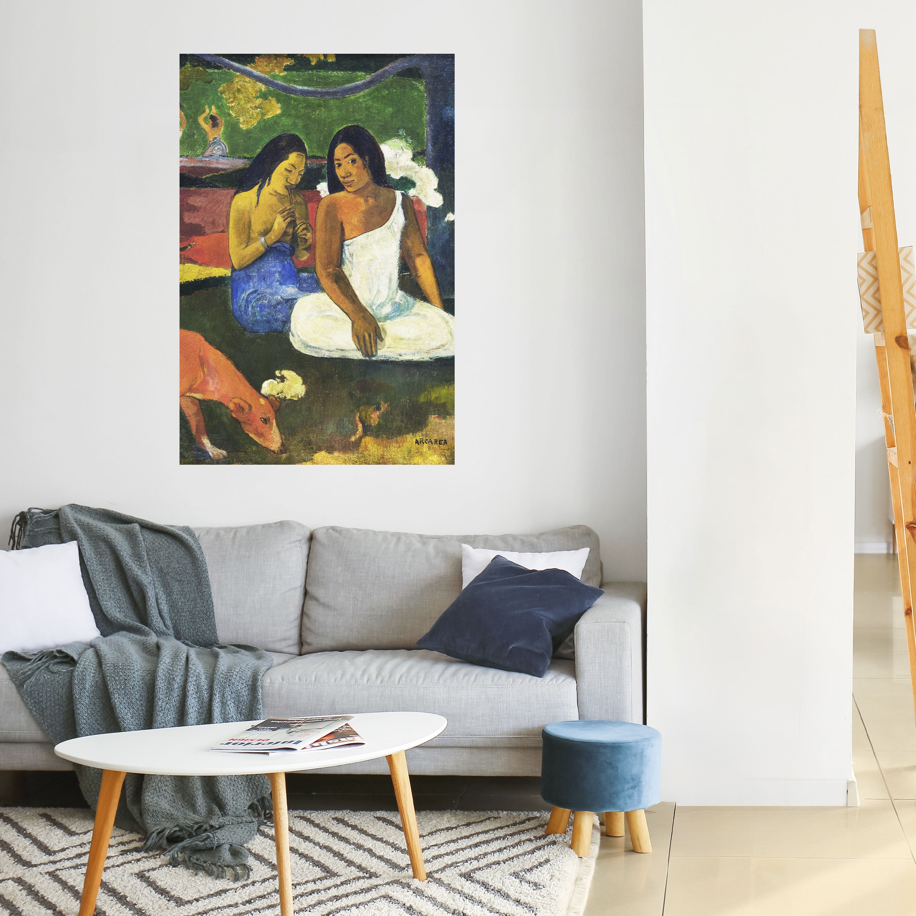 Αφίσα με κάθετη επιγραφή "AREA TO GAUGUIN"