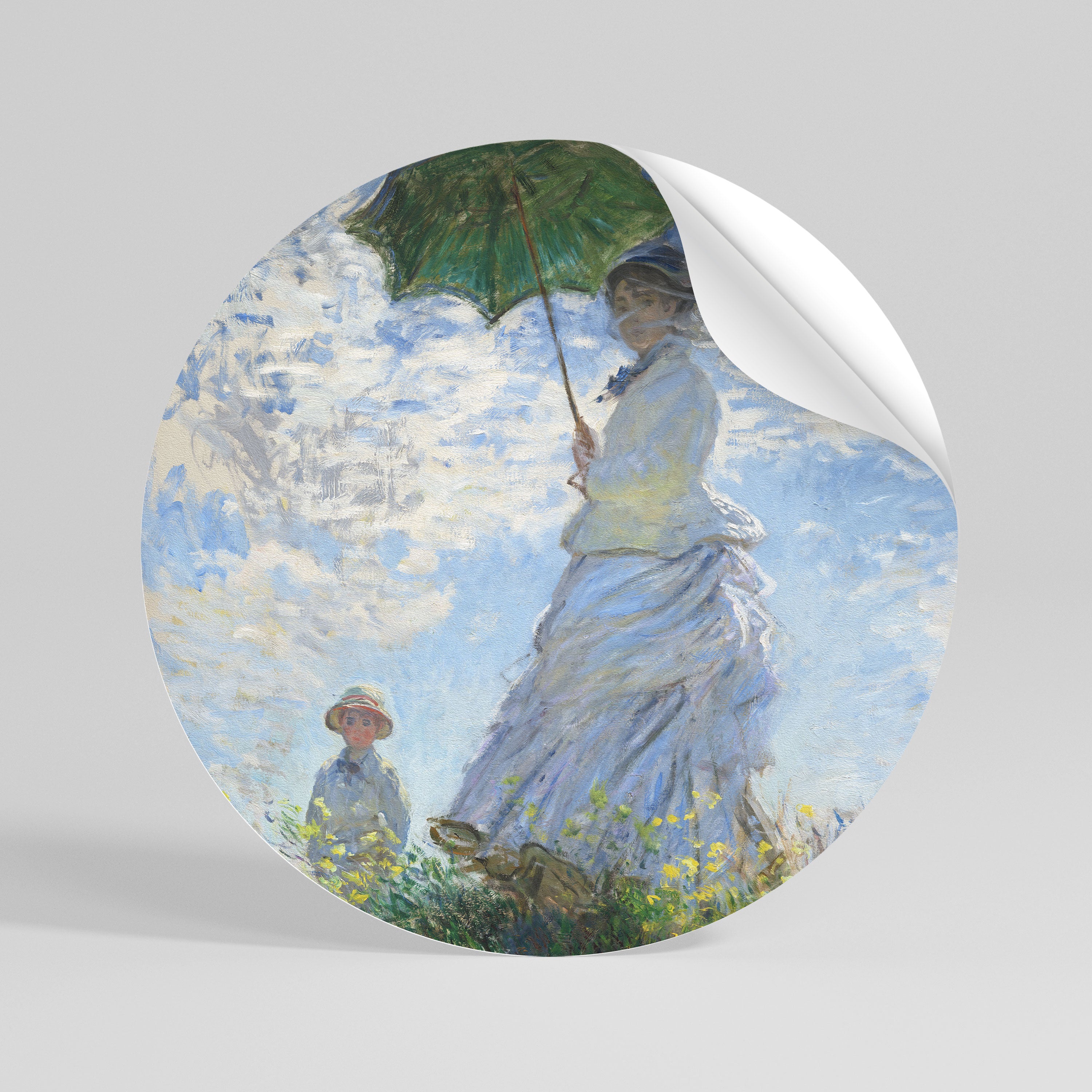 WHISPERS OF SPRING Peel and Stick Round Sticker