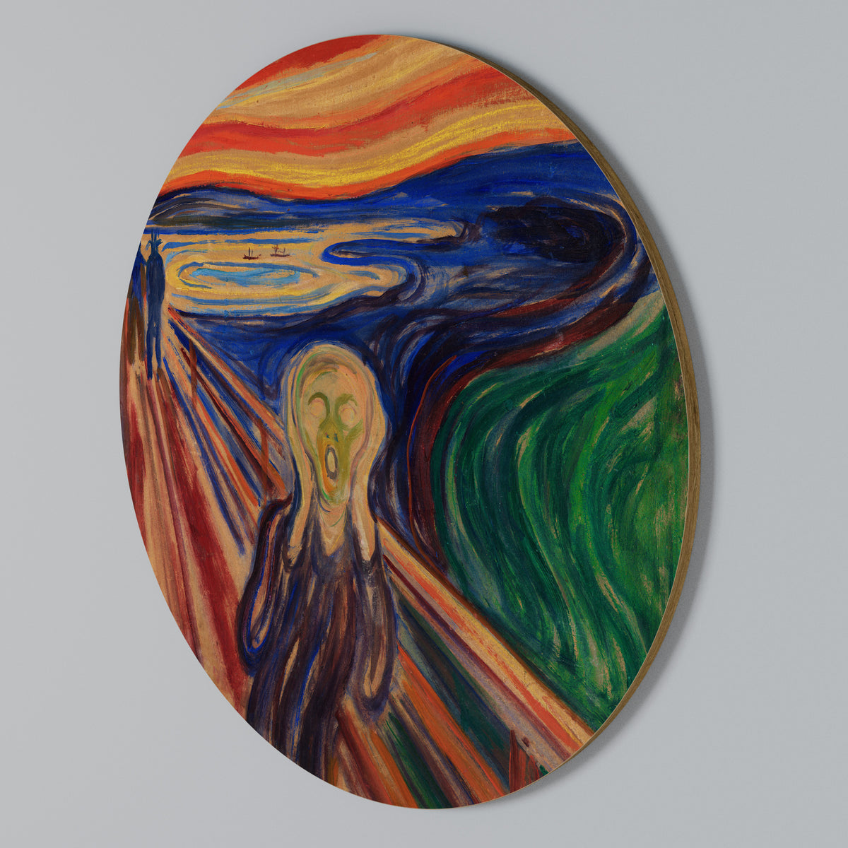 THE SCREAM Στρογγυλός πίνακας ζωγραφικής