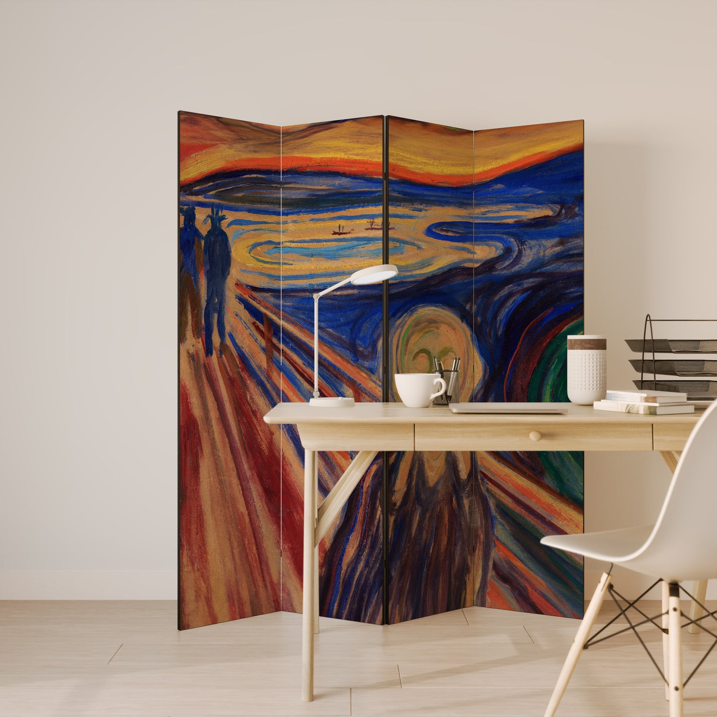THE SCREAM 4-Panel Room Divider