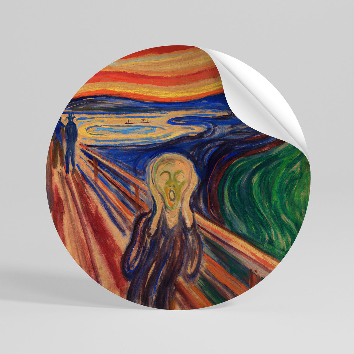 THE SCREAM Αυτοκόλλητη Αφίσα στρογγυλή