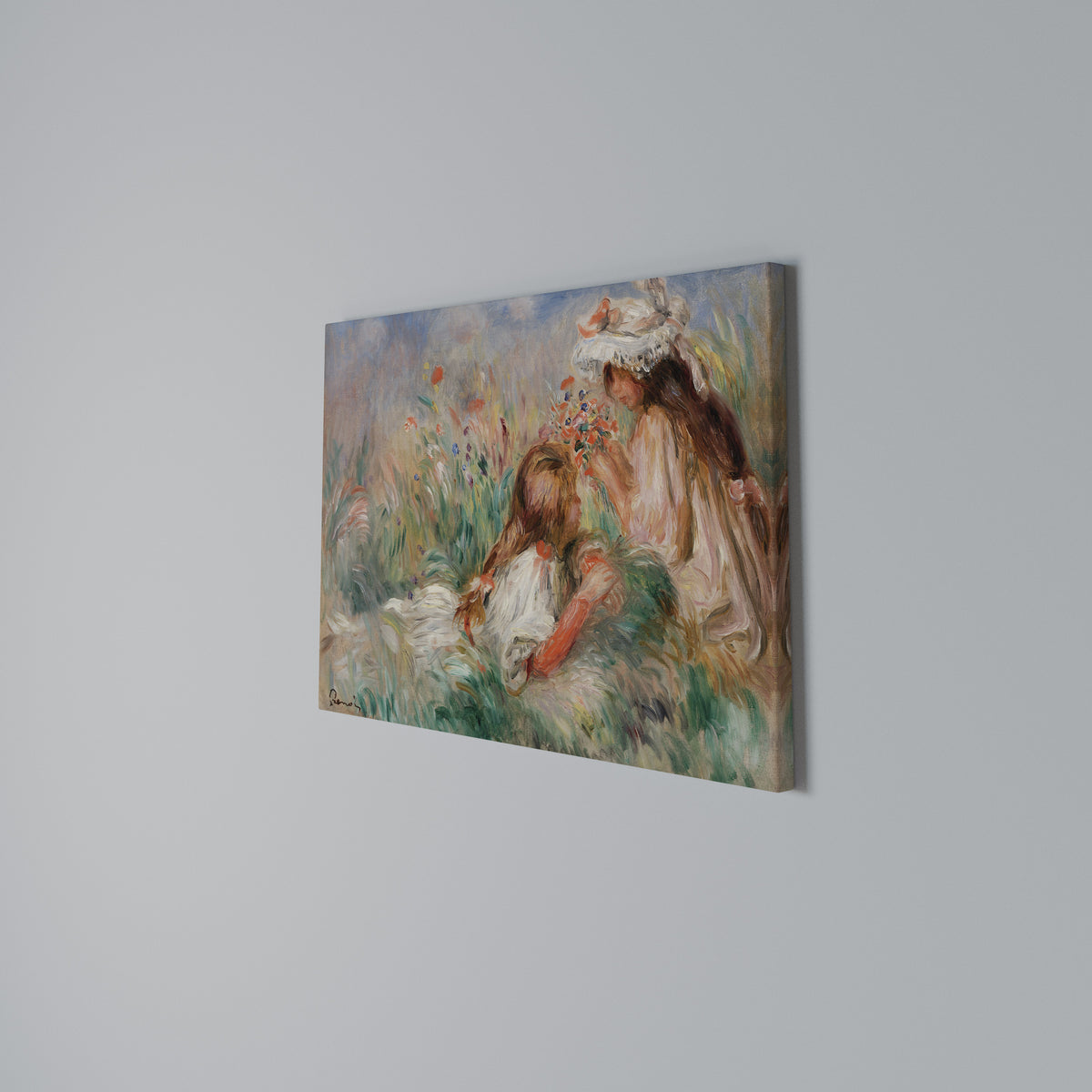 GIRLS IN THE GRASS Horizontal Canvas Print