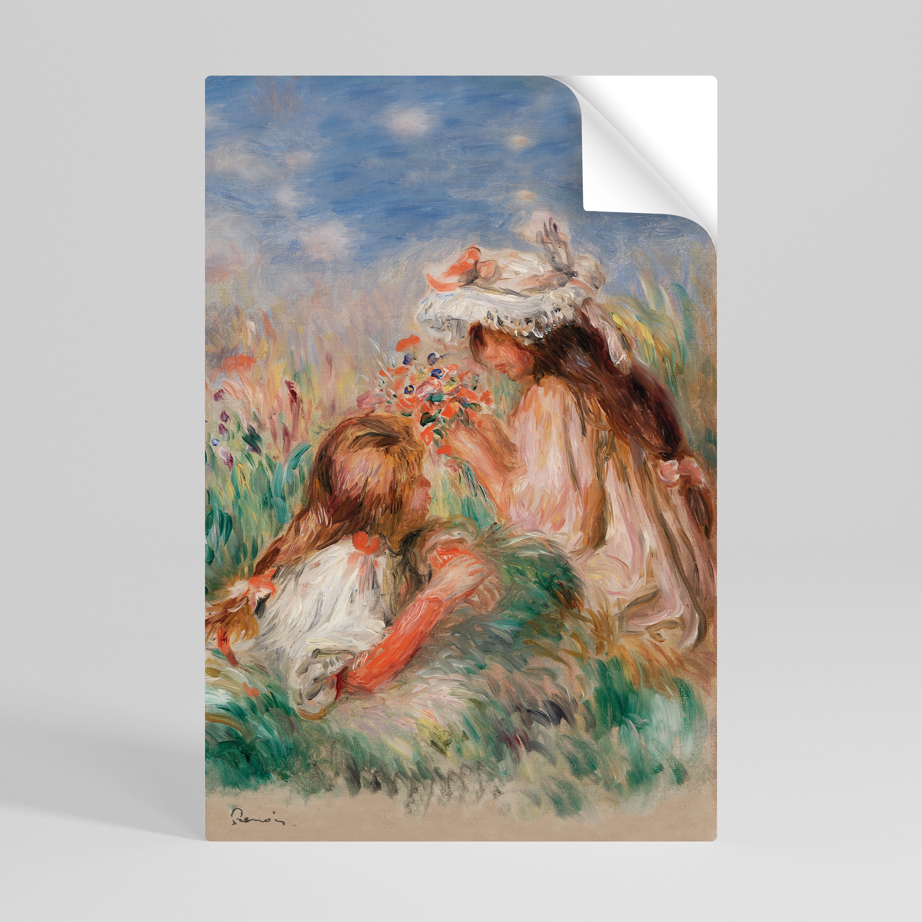 GIRLS IN THE GRASS Αυτοκόλλητη Αφίσα κάθετη