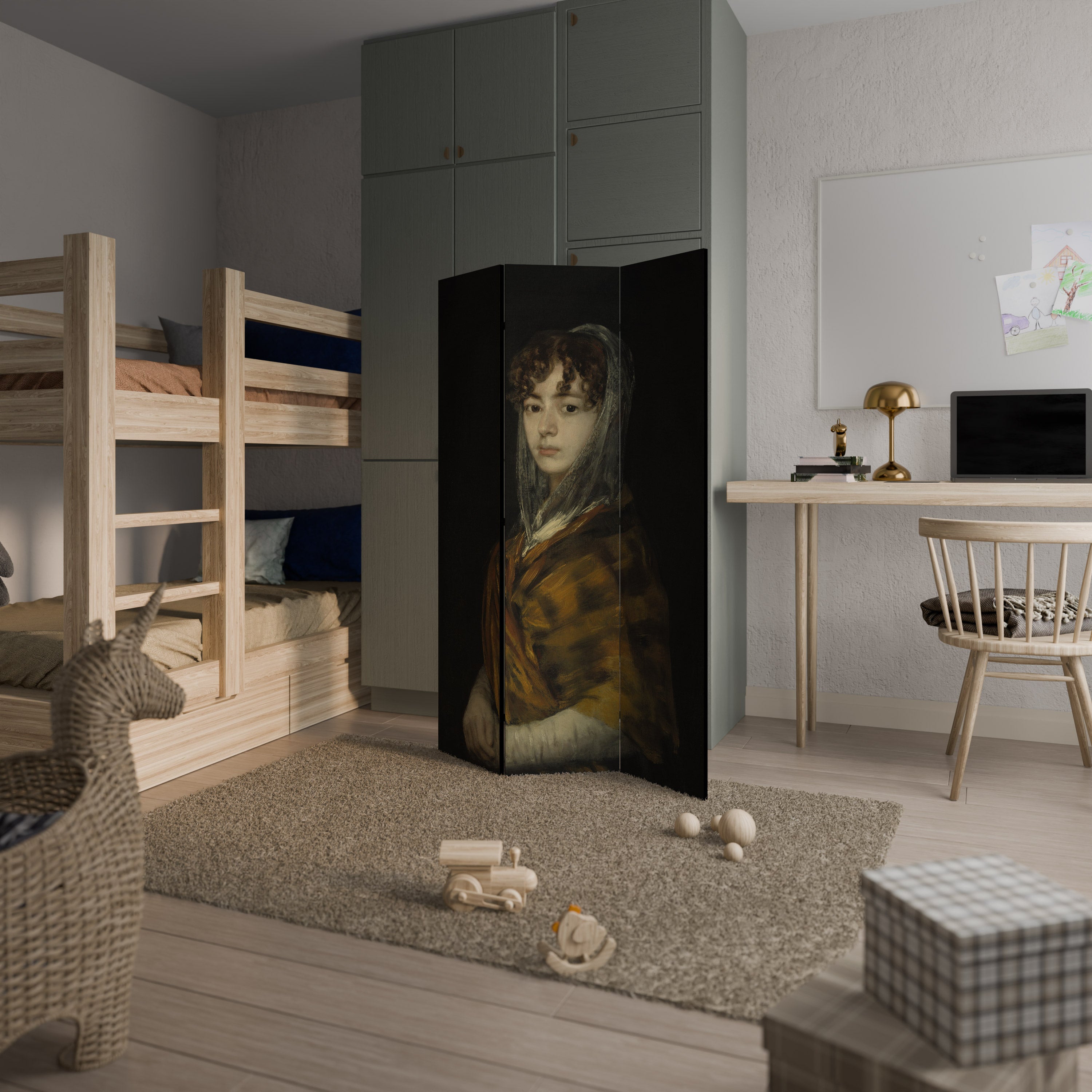 WHISPERS OF HISTORY 3-Panel Room Divider