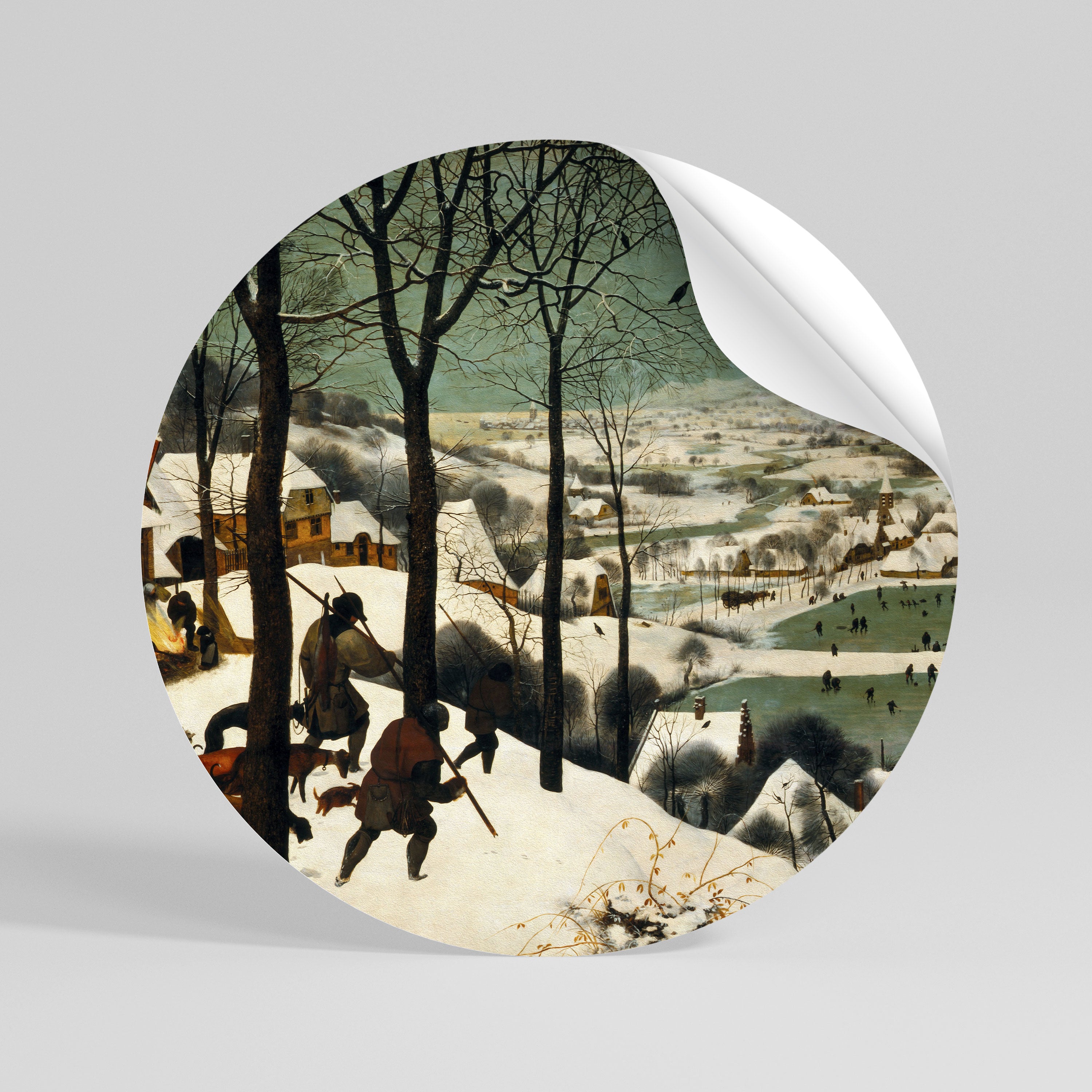 FROSTBITTEN ADVENTURES Peel and Stick Round Sticker