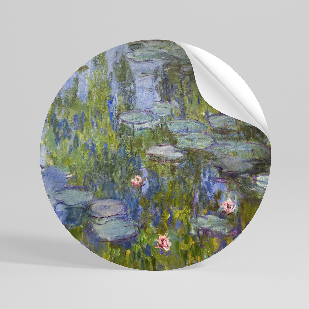 WATER LILIES Αυτοκόλλητη Αφίσα στρογγυλή