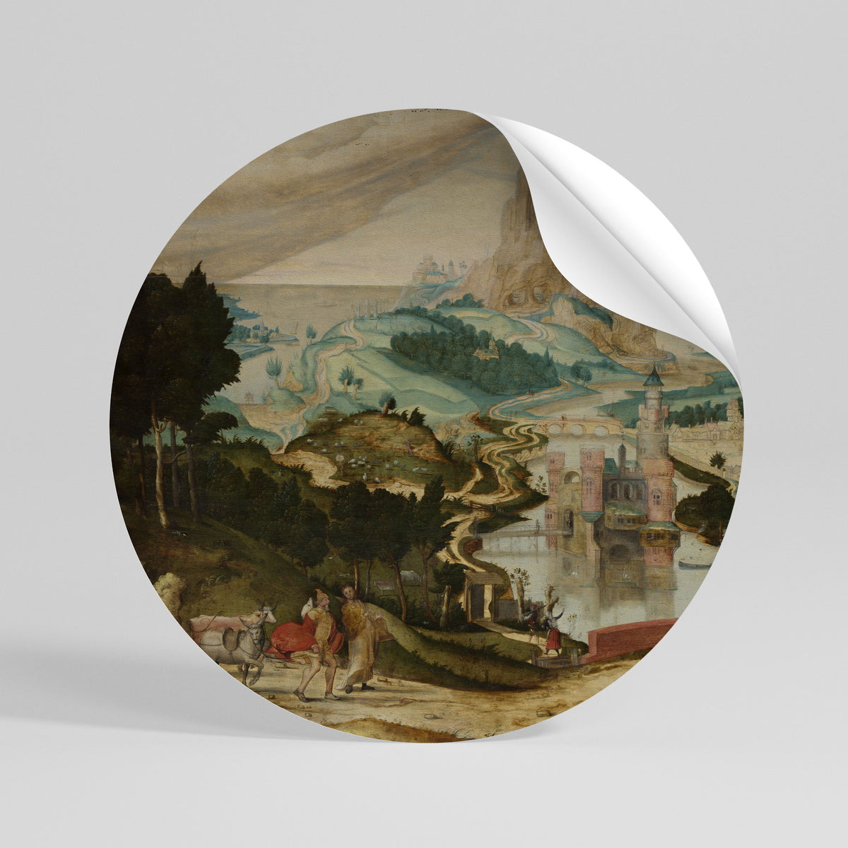 ENCHANTED LANDSCAPE DREAMS Αυτοκόλλητη Αφίσα στρογγυλή