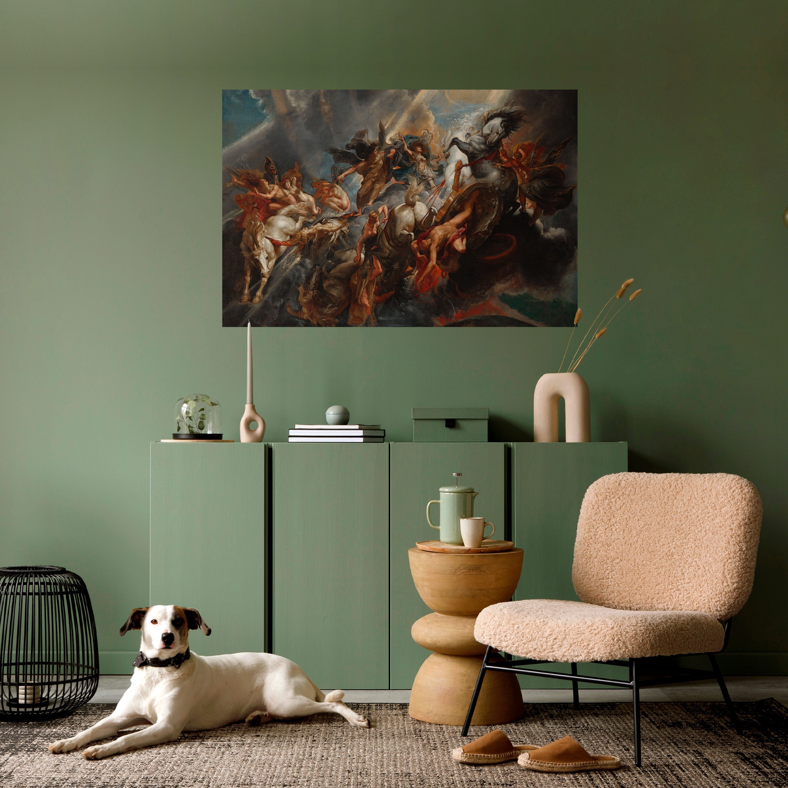 FURY IN MOTION Peel and Stick Horizontal Poster