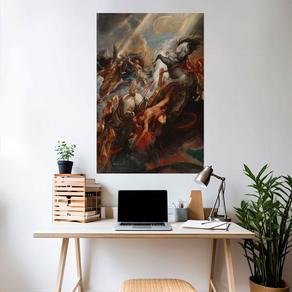 FURY IN MOTION Peel and Stick Vertical Poster