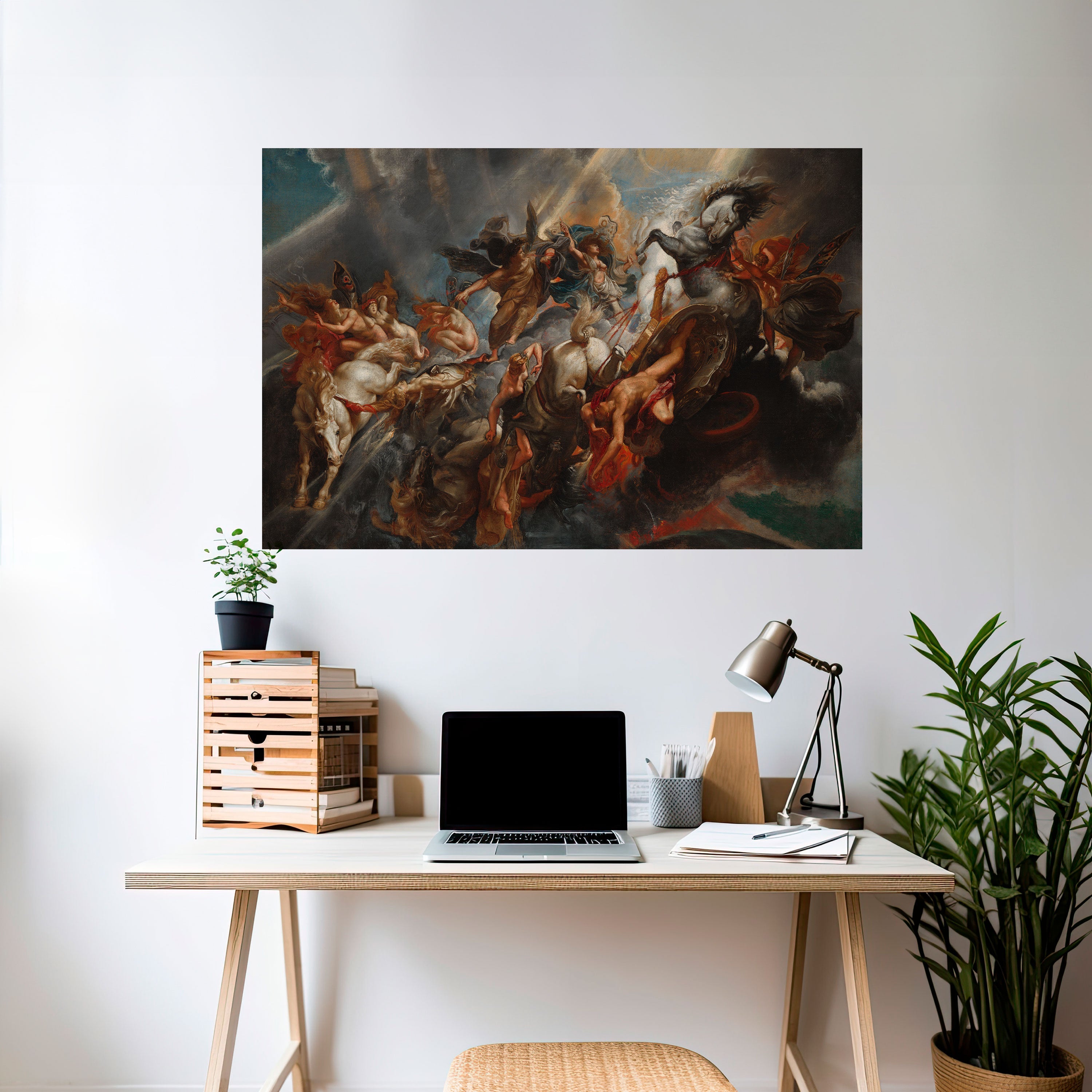 FURY IN MOTION Peel and Stick Horizontal Poster
