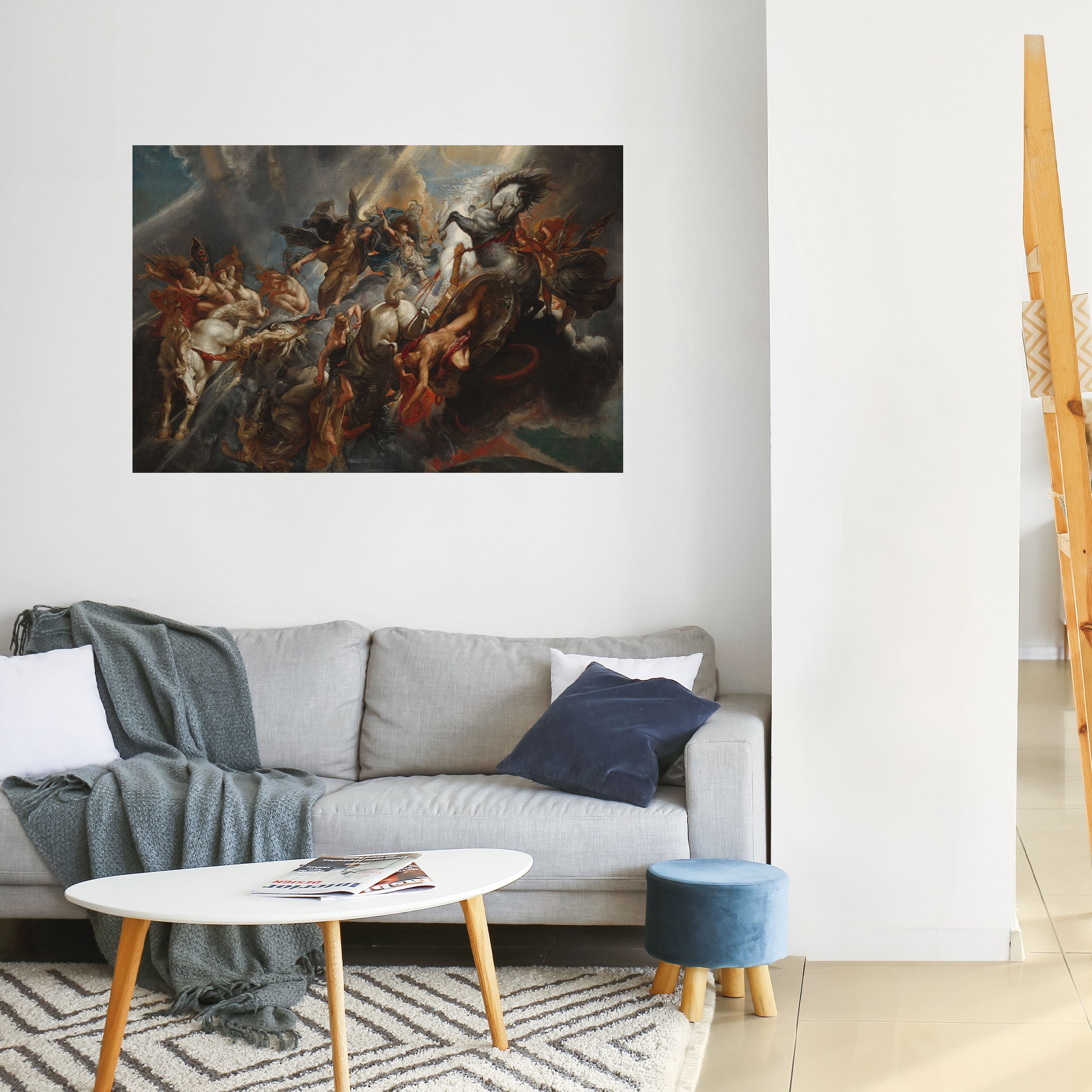 FURY IN MOTION Peel and Stick Horizontal Poster