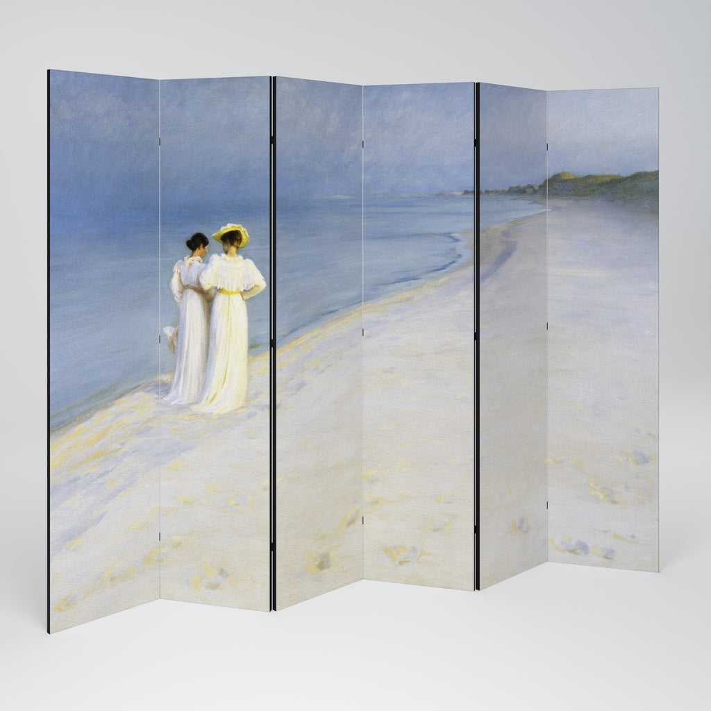 SUMMER EVENING ON SKAGEN'S BEACH 6-Panel Room Divider