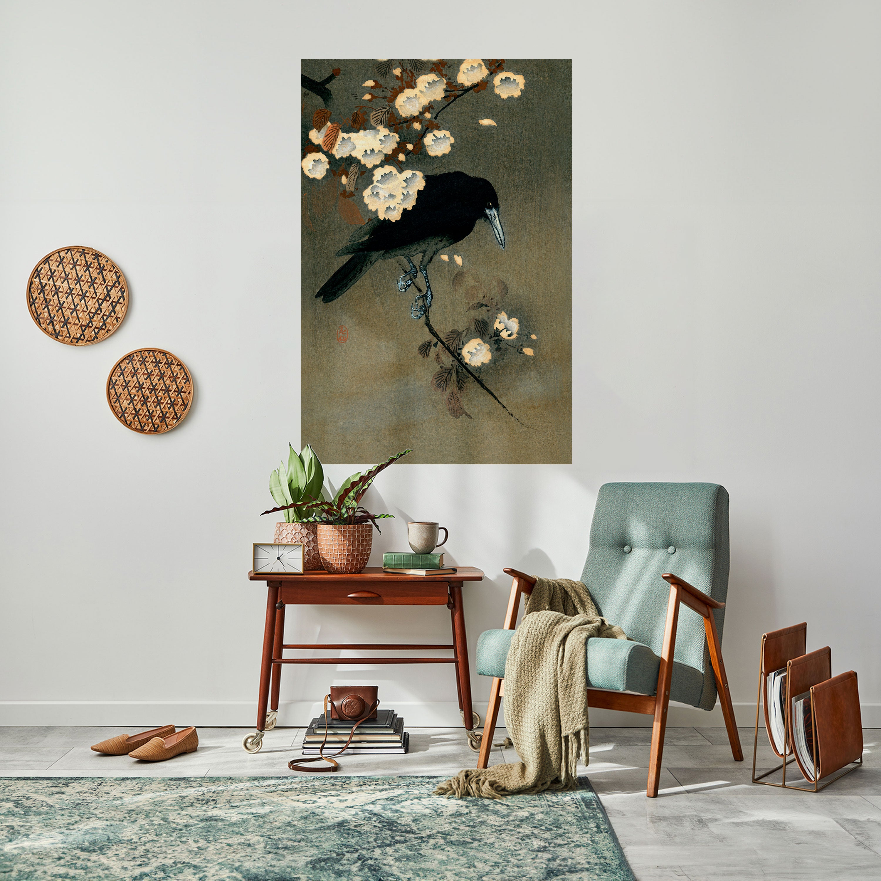 PETALS AND CROWS Peel and Stick Vertical Poster