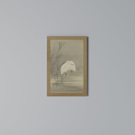 ZILVERREIGERS IN MOERAS Vertical Canvas Print