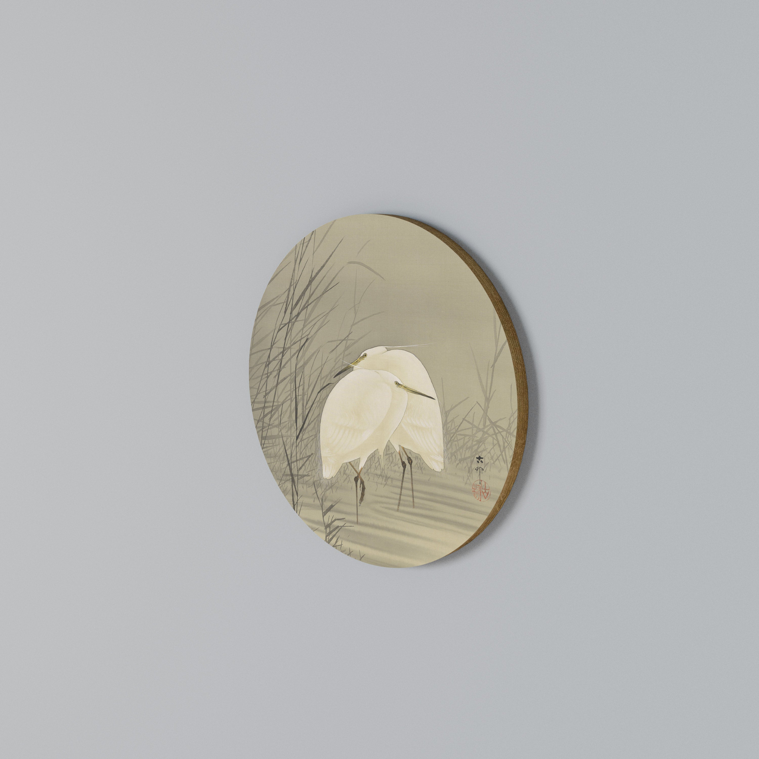 ZILVERREIGERS IN MOERAS Round Wall Art