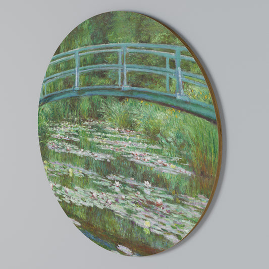 JAPANESE FOOTBRIDGE Στρογγυλός πίνακας ζωγραφικής