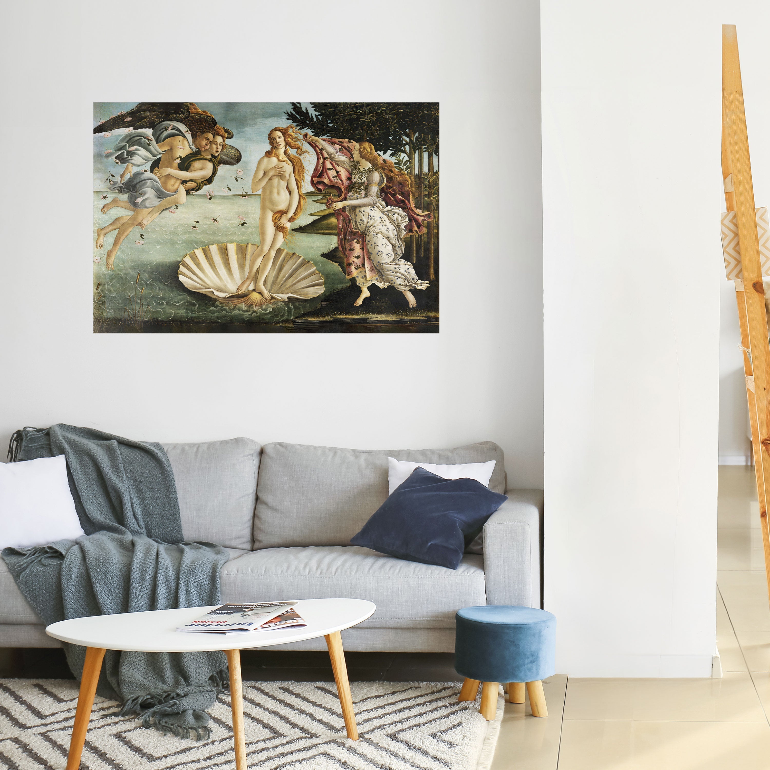 DIVINE BIRTH OF BEAUTY Peel and Stick Horizontal Poster
