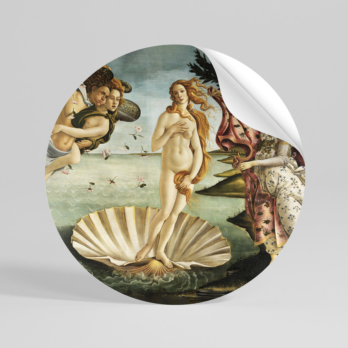 DIVINE BIRTH OF BEAUTY Αυτοκόλλητη Αφίσα στρογγυλή