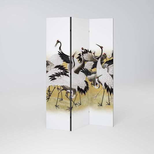 JAPANESE FLOCK OF CRANES Παραβάν με 3 πάνελ