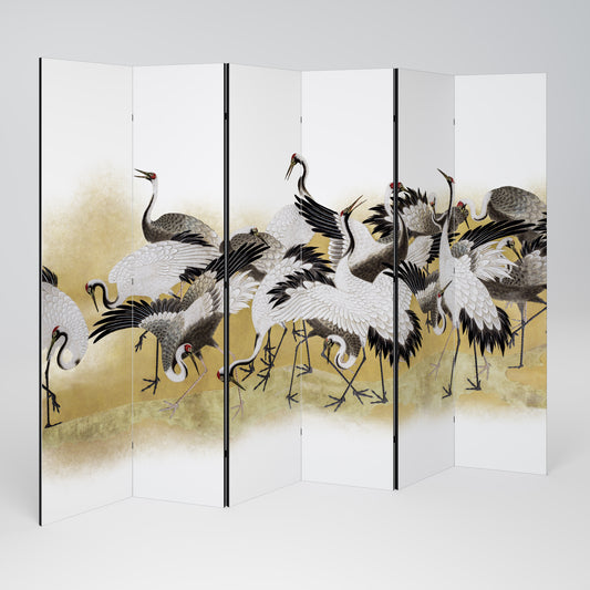 JAPANESE FLOCK OF CRANES Παραβάν με 6 πάνελ