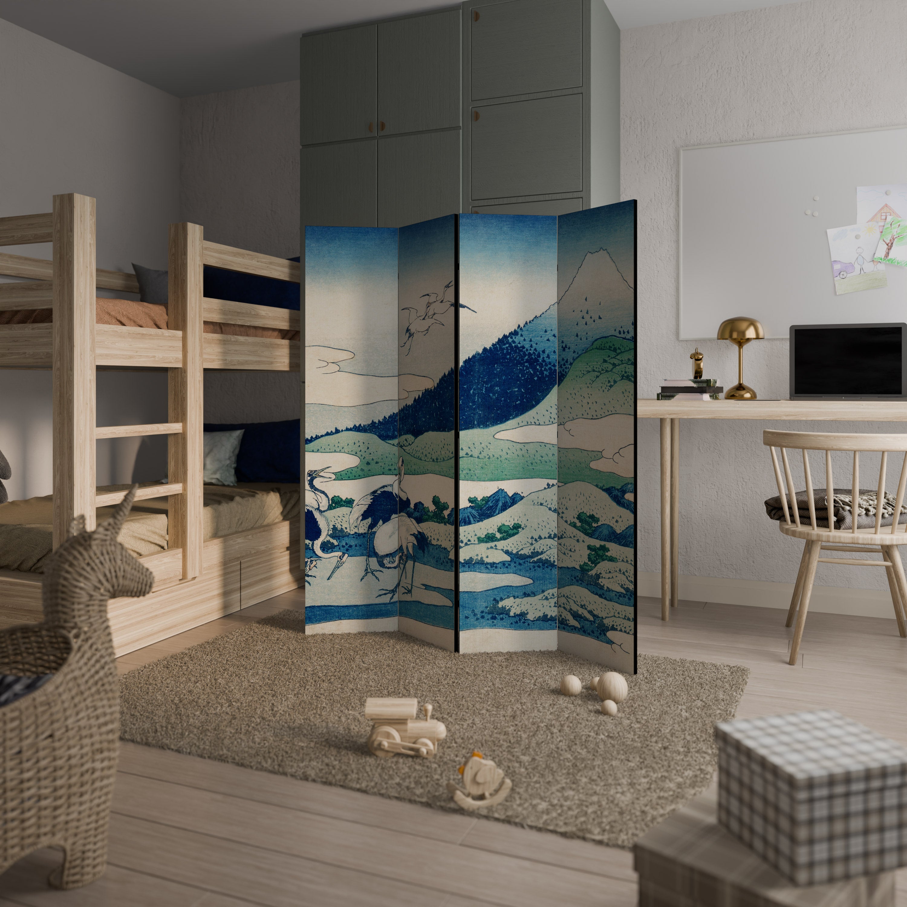 UMEZAWA MANOR Παραβάν με 4 πάνελ