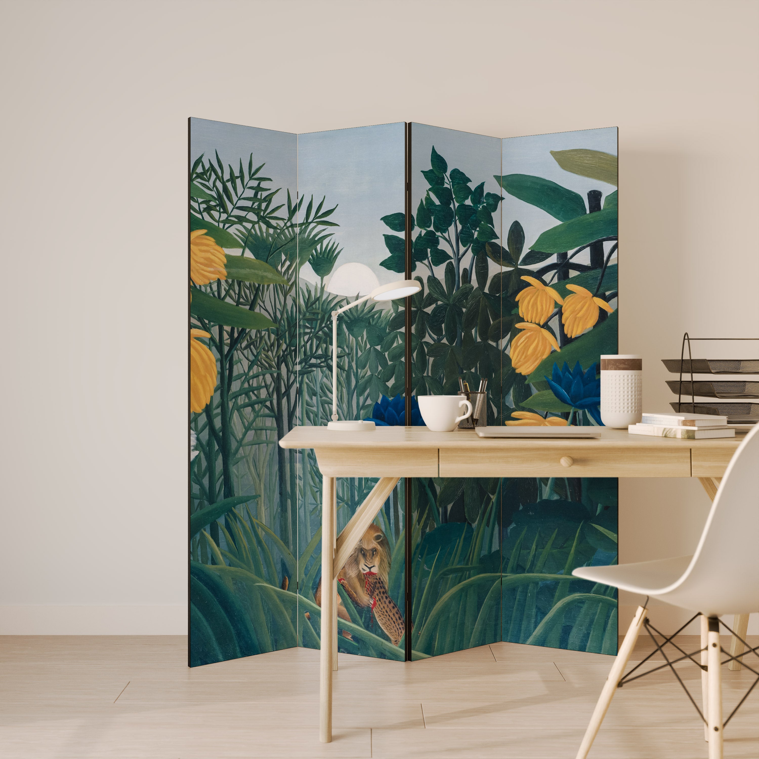 THE REPAST OF THE LION Παραβάν με 4 πάνελ