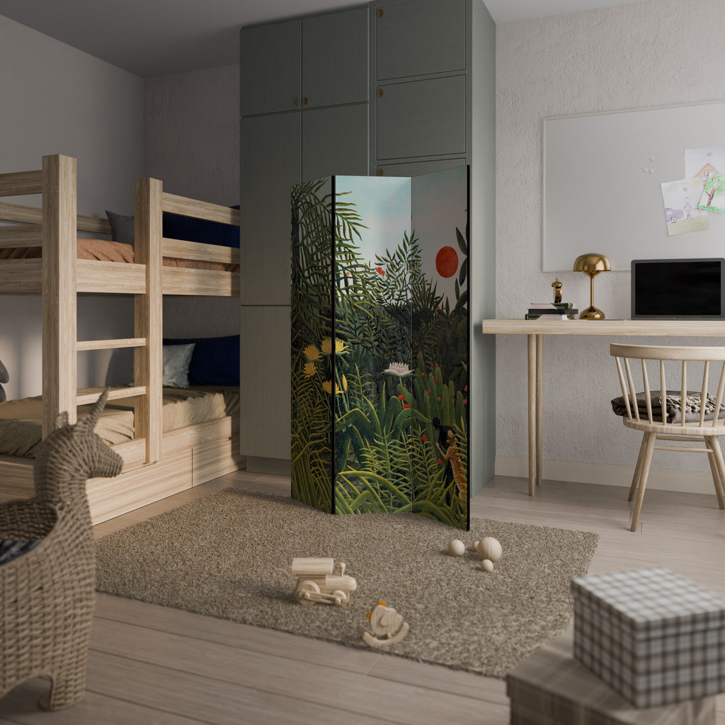 VIRGIN FOREST WITH SUNSET Παραβάν με 3 πάνελ