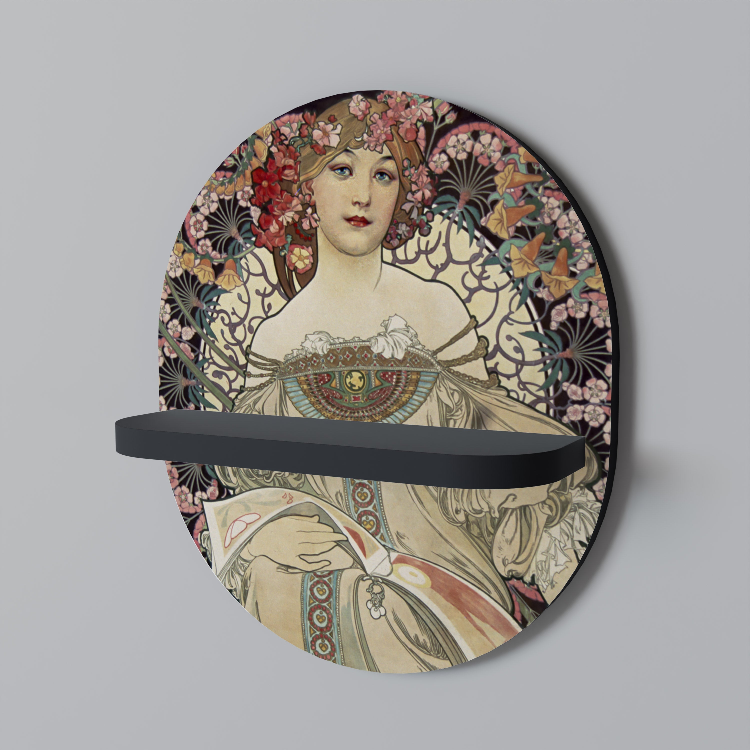 CHAMPENOIS IMPRIMEUR Oval Art Shelf σε Μαύρο Φινίρισμα