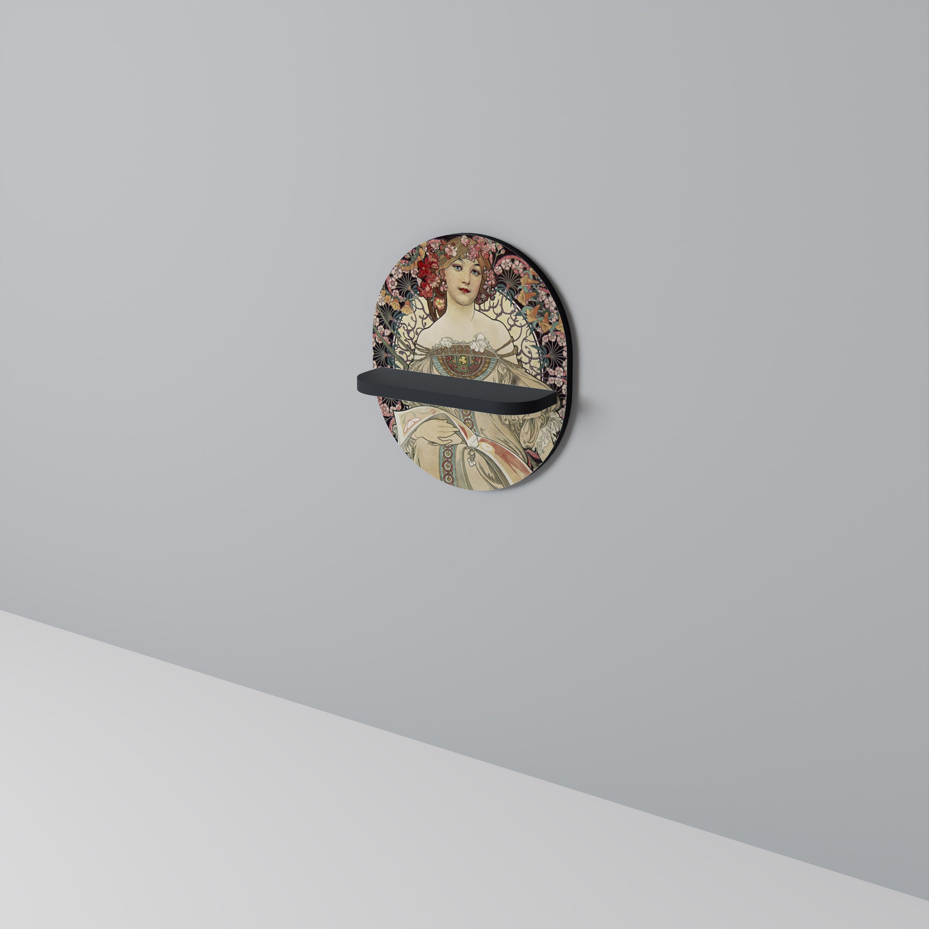 CHAMPENOIS IMPRIMEUR Oval Art Shelf σε Μαύρο Φινίρισμα