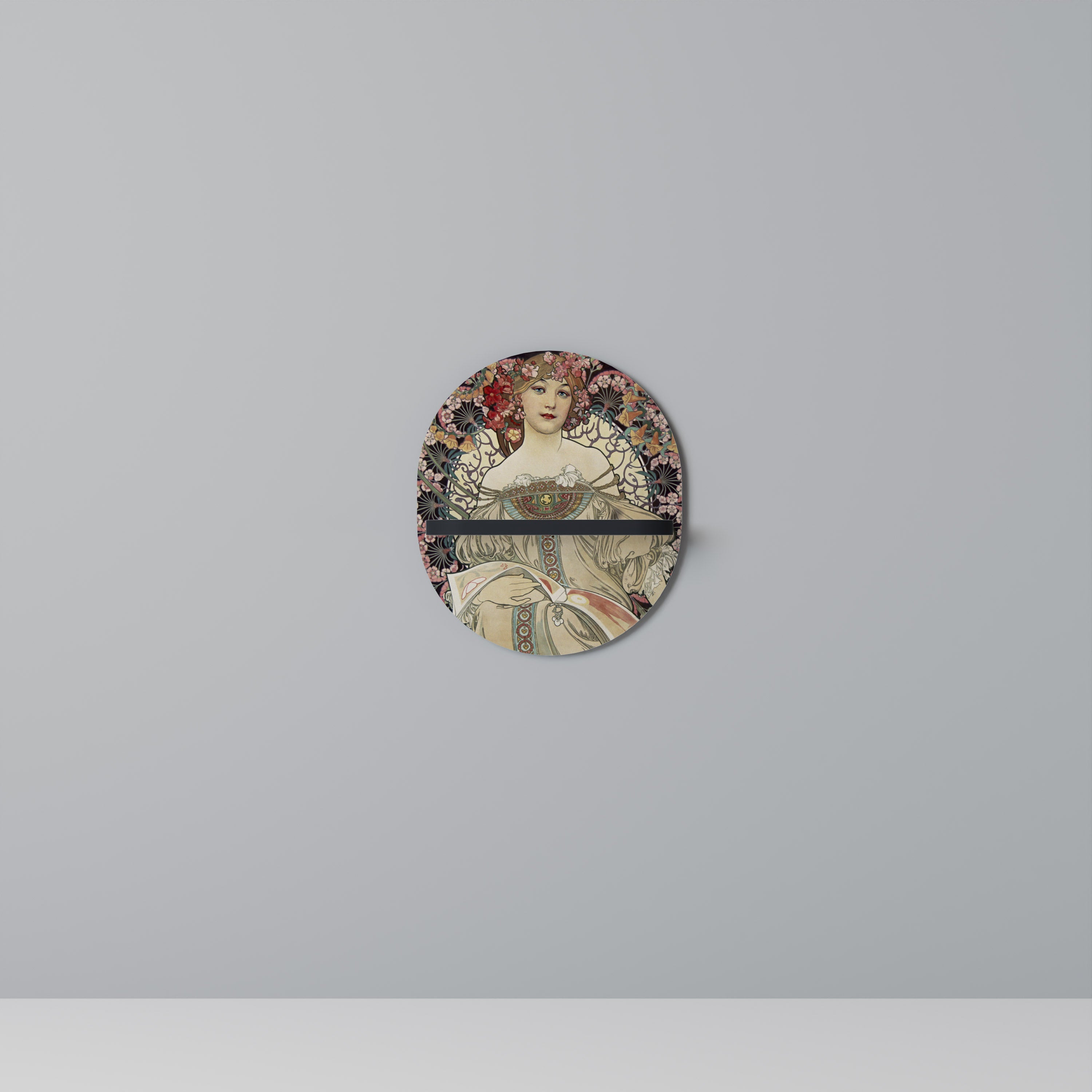 CHAMPENOIS IMPRIMEUR Oval Art Shelf σε Μαύρο Φινίρισμα