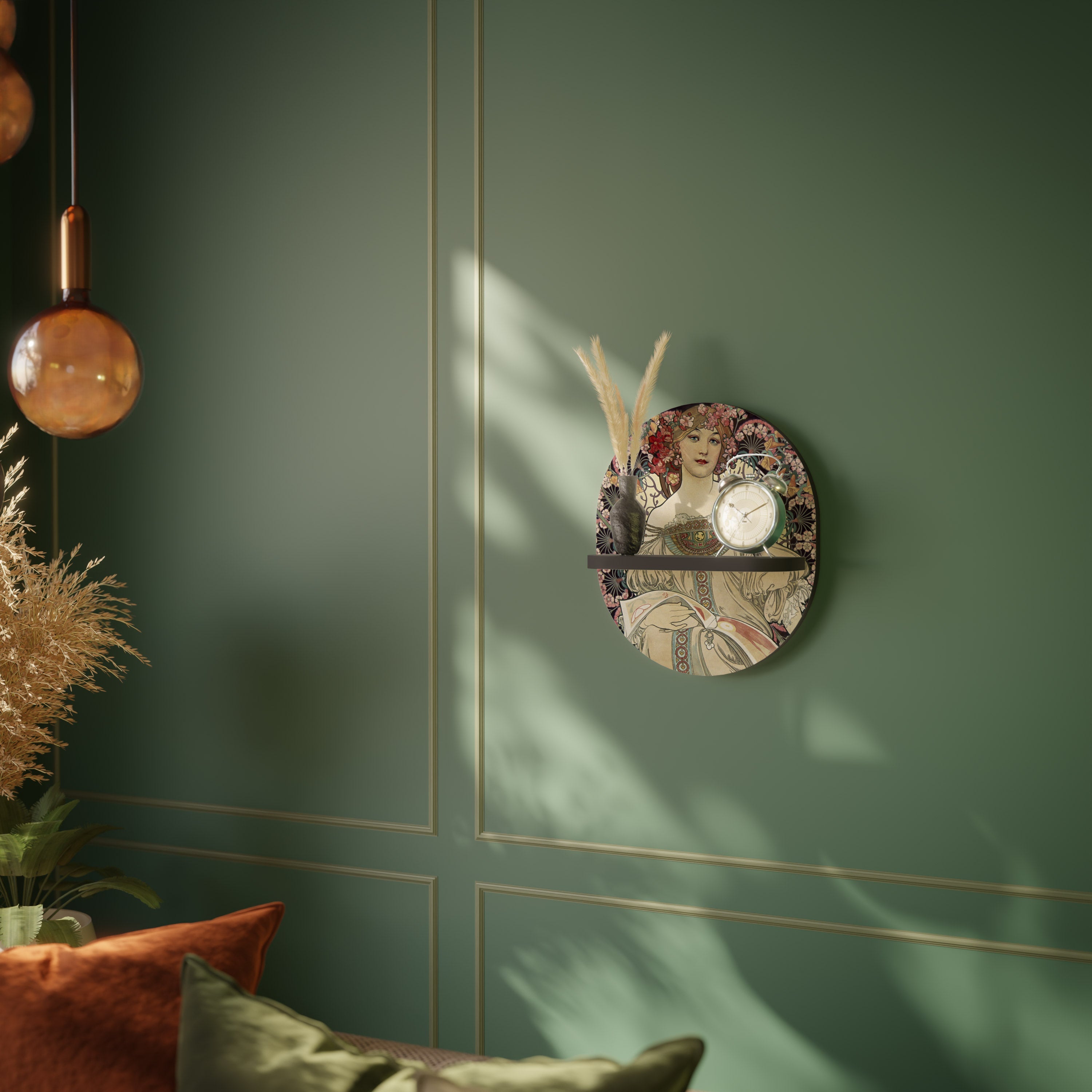 CHAMPENOIS IMPRIMEUR Oval Art Shelf σε Μαύρο Φινίρισμα